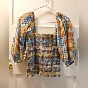 GANNI seersucker top